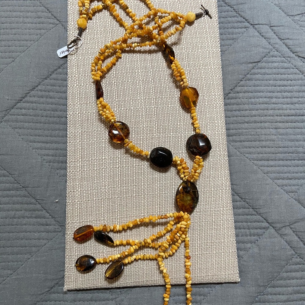 Baltic amber statement necklace